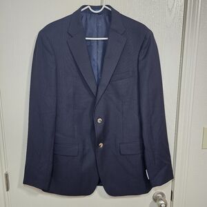 Men Navy Suit Jacket Biltmore wool‎ blend size 42 L tailored fit NWT msrp $350